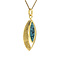 vintage Gold pendant with turquoise 18 krt