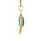 vintage Gold pendant with turquoise 18 krt