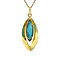 vintage Gold pendant with turquoise 18 krt