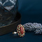 vintage Gouden entourage ring met bloedkoraal 14 krt