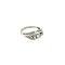 vintage White gold ring with diamond 14 krt