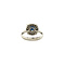 vintage Gold ring with sapphire and diamond 14 krt