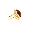 vintage Gouden ring met streepagaat 14 krt