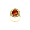 vintage Gouden ring met streepagaat 14 krt