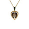 vintage Heart pendant with smoked topaz 9 crt