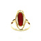 vintage Gold ring with carnelian 14 krt