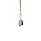 vintage Bicolour gold entourage pendant with diamond and sapphire 14 krt