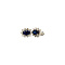 vintage White gold entourage earrings with diamond and sapphire 18 crt