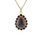 vintage Gold pendant with garnet 14 krt