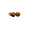 vintage Gold ear studs with tiger's eye 14 krt