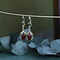 vintage Gold earrings with carnelian 14 krt