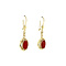 vintage Gold earrings with carnelian 14 krt