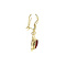 vintage Gouden oorhangers met carneool 14 krt