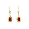 vintage Gold earrings with carnelian 14 krt