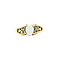 vintage Ring met opaal en diamant 9 krt