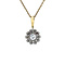 vintage Bicolour gold pendant with diamond 14 krt