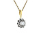 vintage Bicolour gold pendant with diamond 14 krt