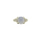 vintage White gold ring with moonstone and diamond 14 crt