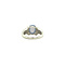 vintage White gold ring with moonstone and diamond 14 crt