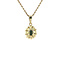 vintage Gold entourage pendant with garnet 14 krt