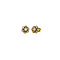 vintage Gouden entourage oorstekers met diamant 14 krt