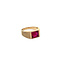 vintage Men's ring with synthetic ruby 10 krt