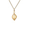 vintage Gold pendant with pearl 14 krt