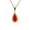 vintage Gold pendant with red coral 14 krt