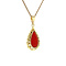 vintage Gold pendant with red coral 14 krt