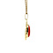 vintage Gold pendant with red coral 14 krt