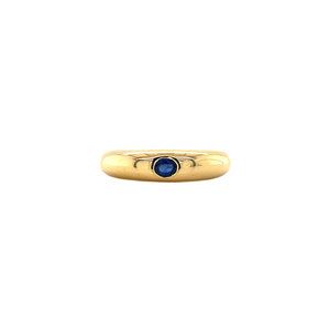 Gouden ring met saffier 14 krt
