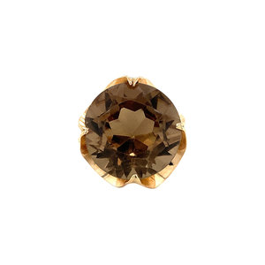 Gold ring with smoky quartz 14 krt