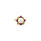 vintage Gold ring with pearl and ruby 14 krt