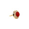 vintage Gold ring with red coral 14 krt