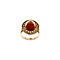vintage Gold ring with red coral 14 krt