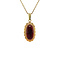 vintage Gold pendant with garnet 14 krt