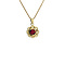 vintage Gold pendant with garnet 14 krt