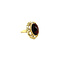 vintage Gold ring with garnet 14 krt