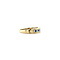 vintage Gold ring with diamond and sapphire 14 krt