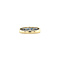vintage Gouden rijring met diamant en saffier 14 krt