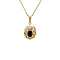 vintage Gold pendant with garnet 14 krt