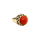 vintage Ring met bloedkoraal 12 krt