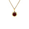 vintage Gold pendant with carnelian 14 krt