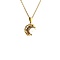 vintage Gold pendant with pearl 14 krt