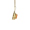 vintage Gold pendant with orange sapphire 14 krt