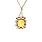 vintage Gold pendant with orange sapphire 14 krt