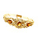 vintage Gold bangle with citrine and diamond 14 krt