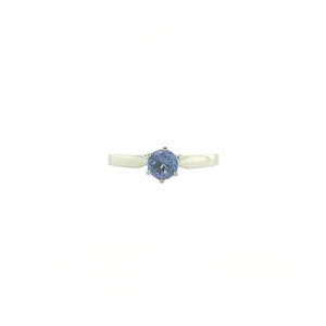 White gold ring with tanzanite 14 krt