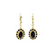 vintage Gold earrings with garnet 14 krt