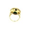 vintage Gold ring with aventurine 14 krt
